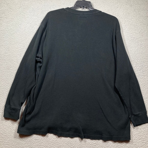 The Foundry Supply Co Henley Mens 4XLT Black Gray Waffle Knit Thermal 2 Pack - Picture 12 of 16